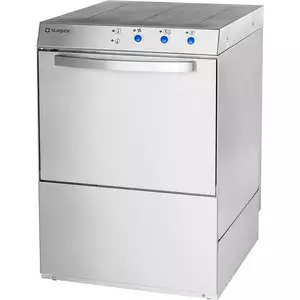 Zmywarka uniwersalna z dozownikiem płynu myjącego i pompą zrzutową, kosz: 500x500 mm, 4,9 kW, 565x665x835 mm | STALGAST, 801507
