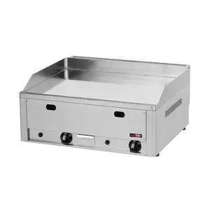 Płyta grillowa gazowa, ze stali nierdzewnej, gładka, chromowana, nastawna, 8 kW, 660x580x220 mm, inox | REDFOX, FTHC-60G