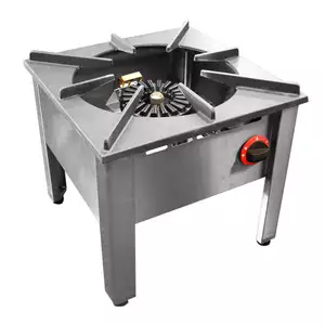 Taboret gazowy 1-palnikowy, 13 kW, 500x500x480 mm | REDFOX, T-1G