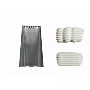 Końcówka ze stali nierdzewnej płaska, karbowana 25 mm | DE BUYER, D-2113-06N