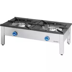 Taboret gazowy, 2-palnikowy, G30(propan-butan), 18 kW, 1140x635x380 mm | STALGAST, Top Line