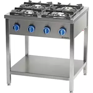 Kuchnia gazowa 4 palnikowa z półką 24,5 kW - G20(gaz ziemny) | STALGAST, 999541