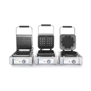 Gofrownica z płytą żeliwną, w kształcie 5 połączonych ze sobą serc, 2,2 kW, 230V, 320x437x251 mm | HENDI, 212134
