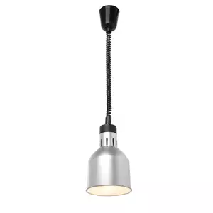 Lampa do podgrzewania potraw - wisząca, cylindryczna, 0,25 kW, 230V, ø175x250 mm, srebrna | HENDI, 273883