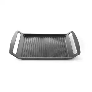 Taca ryflowana do kuchenek indukcyjnych 390x260x35 mm | HENDI, Titanium professional