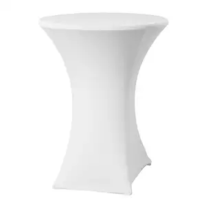 Obrus okrągły ø 700-850x1050-1150 mm, biały | OEKO-TEX, Symposium
