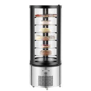 Witryna chłodnicza ekspozycyjna do ciast z oświetleniem, 400 l, 0,48 kW, 680x680x1750 mm | BARTSCHER, 700314
