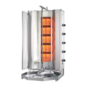 Gyros, kebab gazowy, 5 stref grzewczych, wsad 120 kg, 17,5 kW, dolny napęd, 600x660x1220 mm, taca na tłuszcz o wym. 650x650 mm | POTIS, MU GD5/gaz ziemny